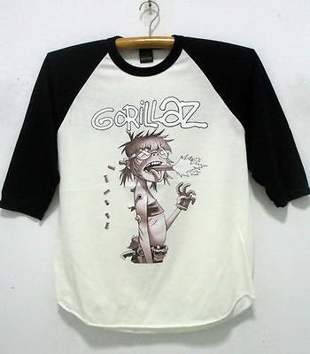 Gorillaz baseball jersey shirt Alternative rock band tour 40 size M