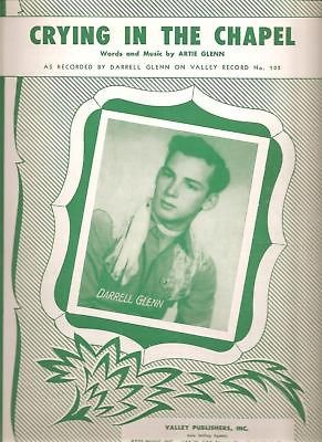 Sheet Music Crying In The Chapel Darrell Glenn 66