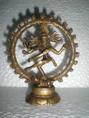 NATRAJ DANCING SHIV SHIVA BRASS STATUE INDIA HINDU GOD NATRAJA DEITY 4 