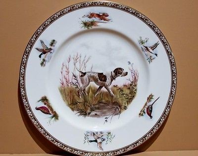 ANTIQUE WEDGWOOD DOG PLATE KIRMSE POINTER   LAST​  