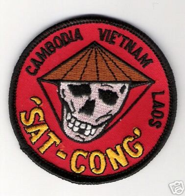 MILITARY PATCH SAT CONG/CAMBODIA/​VIETNAM/LAOS