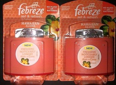 LOT of Febreze Set & Refresh Air Freshener Hawaiian Aloha NIP