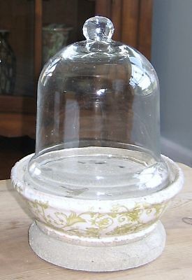 Lovely 10 Glass Cloche with Stand, New
