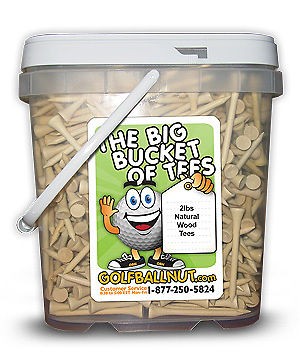 The Big Bucket of Golf Tees 750 2 3/4 Natural