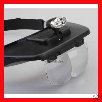 Dental Magnifying Head Loupe Magnifer 4 Lens and Light