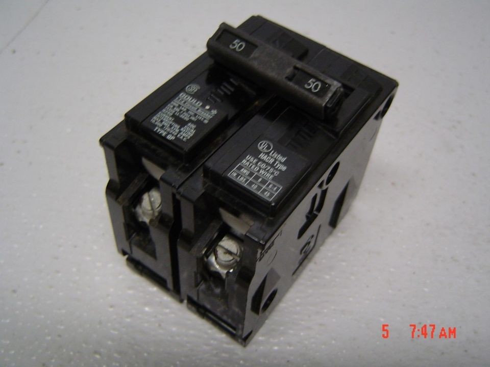 GOULD 50 AMP 2 POLE CIRCUIT BREAKER Q250 3643 14864