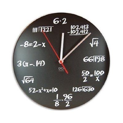 DCI Pop Quiz Wall Clock Home Room Kitchen Great Gift , Matte Black