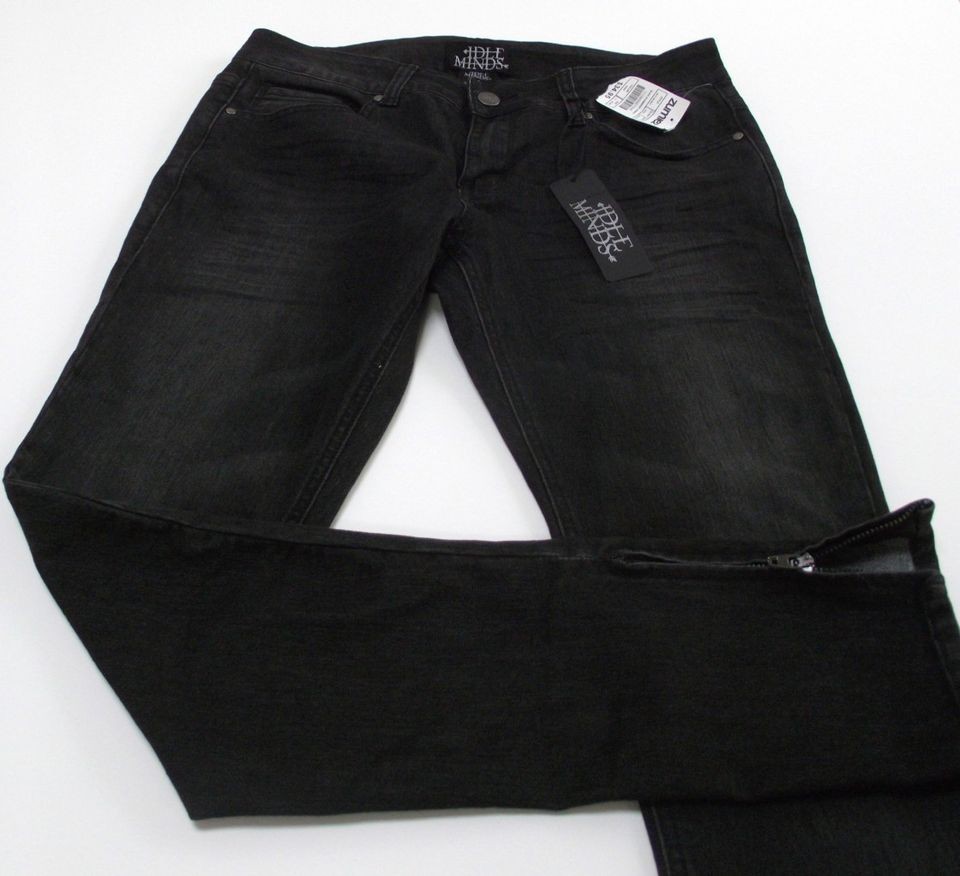 NEW Zumiez IDLE MINDS Black Denim Jeggings Leggings Juniors Size 13 