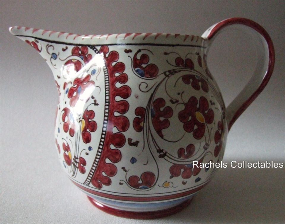 GRAZIA DERUTA ITALY LARGE MAJOLICA JUG PITCHER