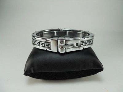 MENS VERSACE GREEK ROLLER VS STYLE STAINLESS STEEL BRACELET* NEW ITEM 