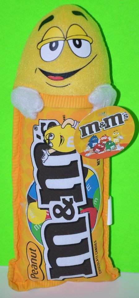 PLUSH DOLL CHARACTER M&M PLUSH YELLOW GUY 9 NWT CUTE