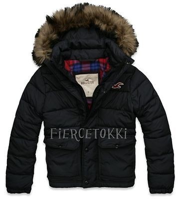 2012 Hollister by Abercrombie Mens Point Vicente Faux Hood Jacket Navy 