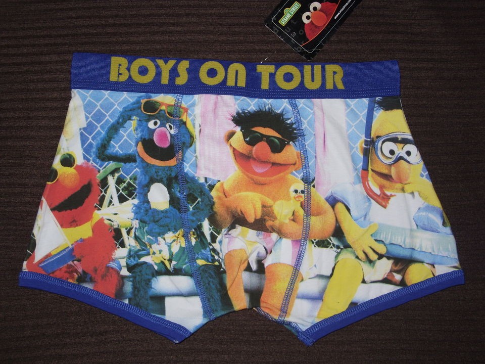   STREET MENS CHARACTER BOXER SHORTS ELMO, BERT, ERNIE, GROVER BOXERS