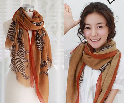   Pattern BROWN Feminine Autumn Scarf Muffler F/W Fashion (72x29