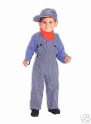 TRAIN ENGINEER CONDUCTOR boys kids halloween costume 4+