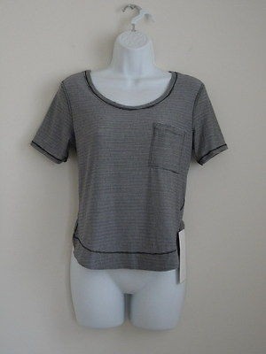   LULULEMON Tonka Stripe Burnout Black TBUB Calm Short Sleeve Tee Top 4