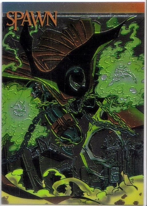 TODD MCFARLANE SPAWN WIZARD MAGAZINE CHROME PROMO TRADING CARD #2