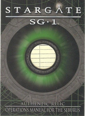 Stargate SG 1 Season 8   R13 Operations Manual for the Sebrus #407/420 