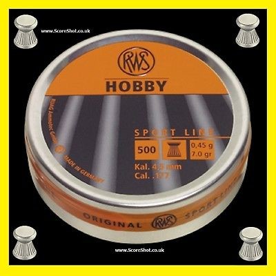 RWS Hobby 177 Airgun Flathead Pellets x100 rifle/pistol