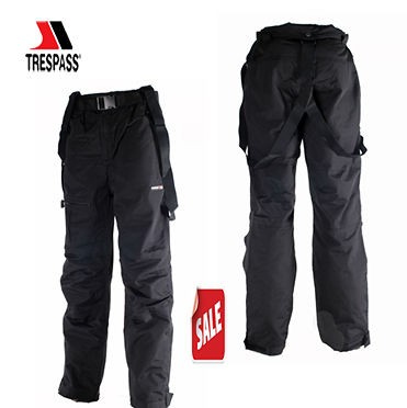 ADULTS TRESPASS SALOPETTES ATOM BLACK SKI PANTS SIZES S/M/L/XL