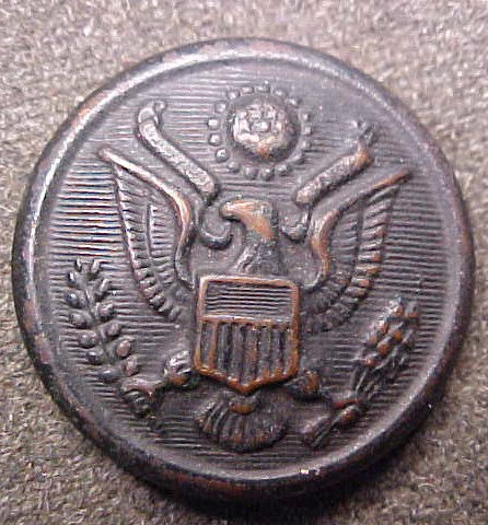 RARE WW1 US ARMY BRONZE 7/8 UNIFORM COAT BUTTON BACKMARK JEWELERS 