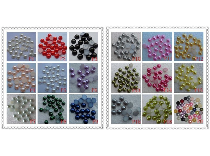   Pearl Bead Flat Back 10mm Scrapbook Craft Jewelry U Pick Color adorn