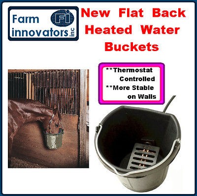 FI HEATED ELECTRIC LIVESTOCK HORSE FLAT BACK BUCKET WATER BOWL WATERER 