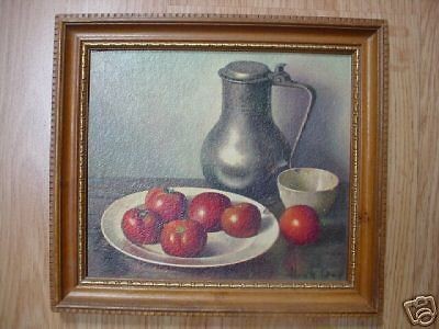 FRUIT PICTURE WALL HANGING ART DECO~Hendrik Henk Bos