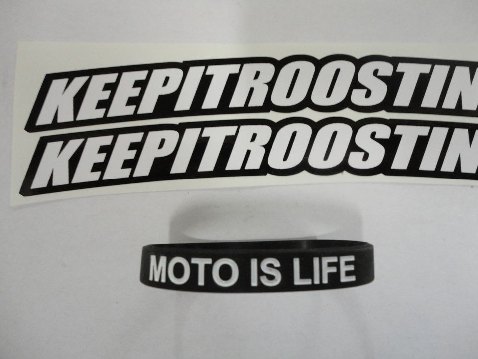 Kawasaki KDX200 KDX KeepitRoostin Fender Stickers 2002 2003 2004 2005 