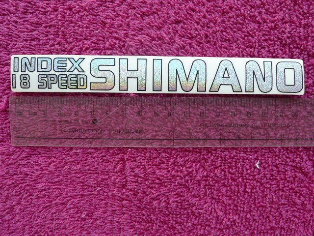 VINTAGE BIKE BICYCLE SHIMANO INDEX 18 SPEED STICKER