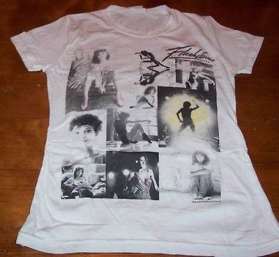 WOMENS TEEN FLASHDANCE Movie Dancing T shirt SMALL NEW