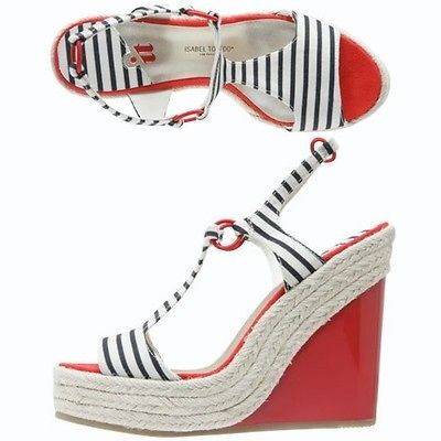 ISABEL TOLEDO Payless Striped T Strap Vespadrille BNIB