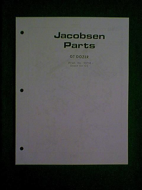 JACOBSEN GT TRACTOR DOZER / PLOW 59798 PARTS MANUAL