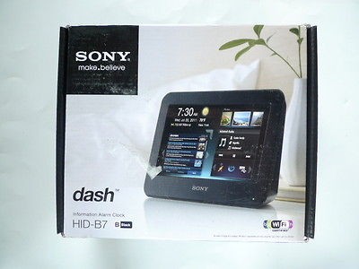 SONY DASH HID B7 INFORMATION ALARM CLOCK INTERNET RADIO WI FI BLACK