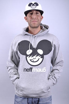   MENS NEFF NEFFMAU5 DEADMAU5 HEAD ICON HEATHER PULLOVER HOODIE SIZE XL