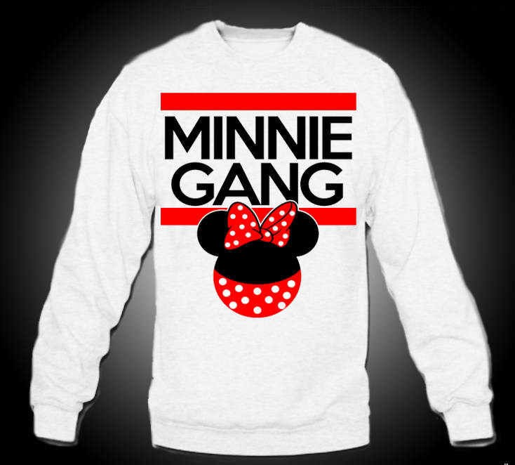 Minnie Gang Crewneck Minnie Mouse YOLO Couples Mac Kanye illest Swag 