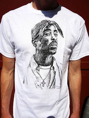 TUPAC T SHIRT new mens hip hop era clothing shakur figure 2pac music 