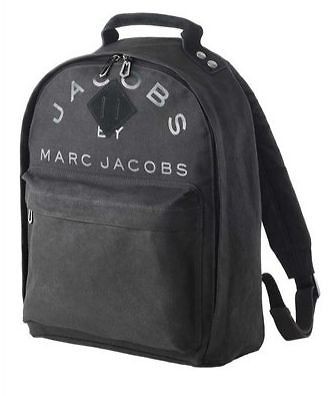 Marc Jacobs Canvas w leather accents Bookbag Backpack Black