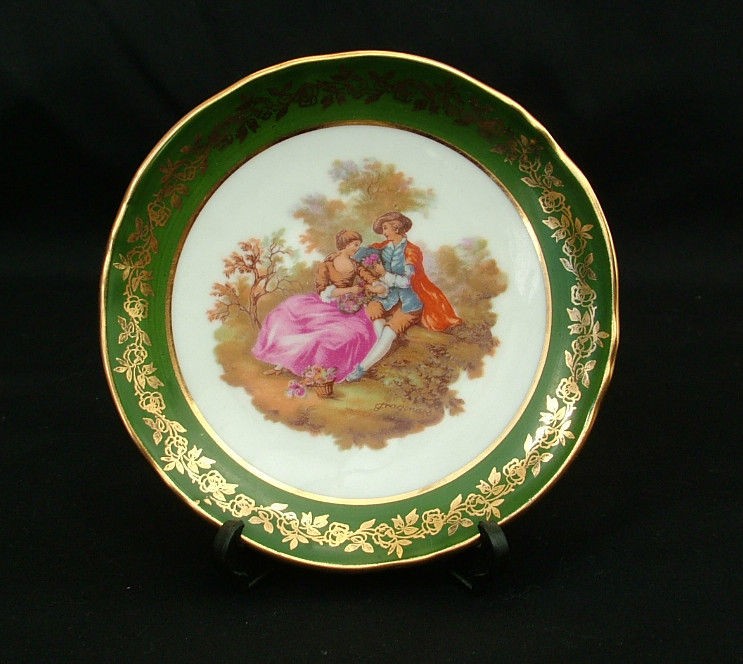 la reine limoges a6 plate with fragonard decoration 1st time