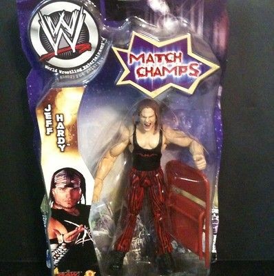 WWE RARE Jakks Jeff Hardy Match Champs Figure w Chair WWF MOC