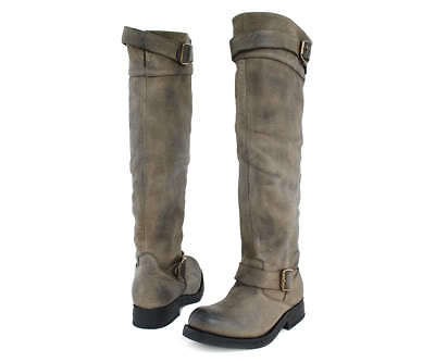 JEFFREY CAMPBELL WISHLIST Khaki Grey 2 3 Riding Knee high sz Women 