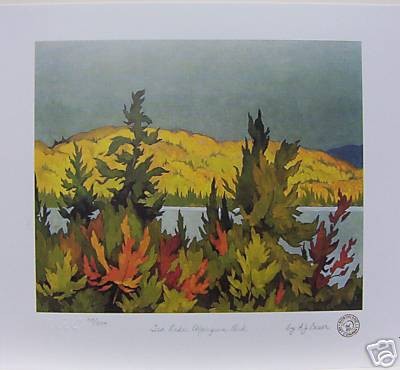 CASSON print group of seven TEA LAKE ALGONQUIN PK