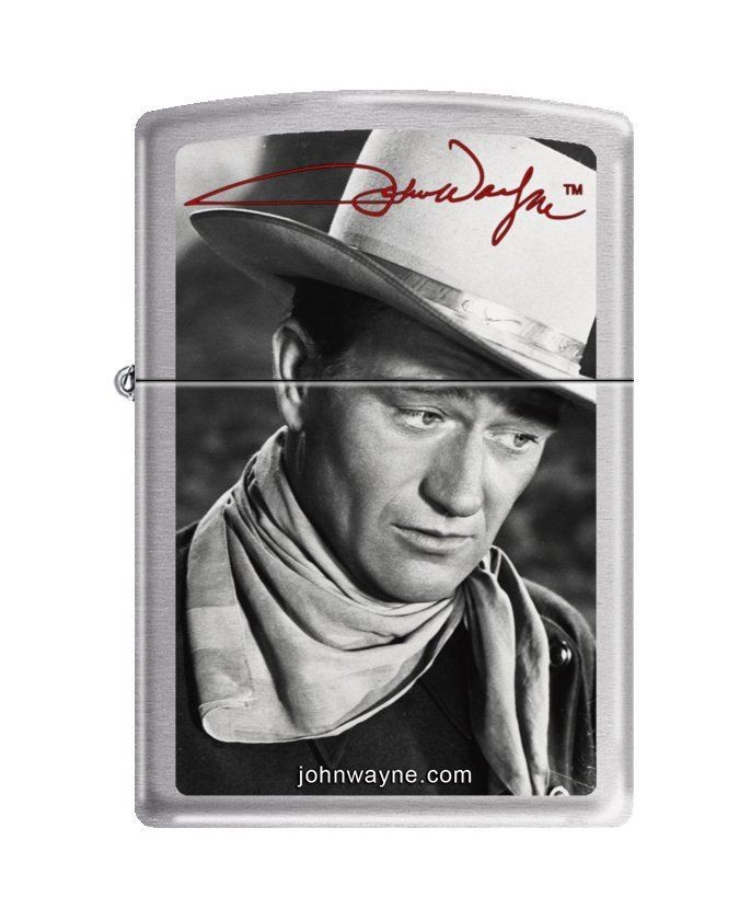 Zippo John Wayne The Duke High Polish Chrome Lighter, 8034