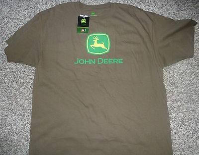 NEW WITH TAG JOHN DEERE BROWN T SHIRT W/LOGO T SHIRT MENS WOMENS BOYS 