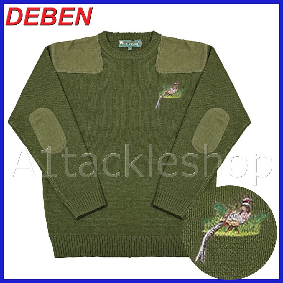 Deben Crew Neck Pheasant Motif Shotgun Shooting/Hunting Jumper 