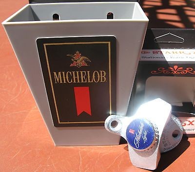 Michelob Light Beer Bottle Cap Opener & Card / Cap Catcher Bar Pub 