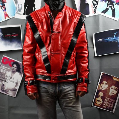 Michael Jackson Thriller Leather JACKET & Free Billie Jean Glove