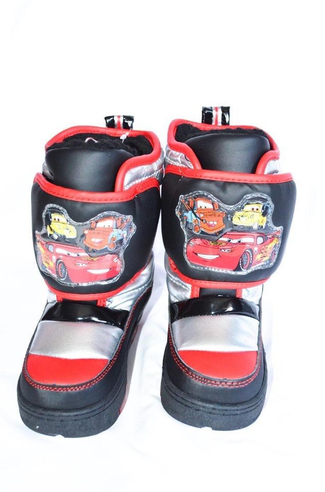 Disney Pixar Cars McQueen Light Up Boots size 6 7 8 9 10 Winter Snow 