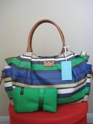 nwt kate spade shoreline stripe stevie baby diaper bag time