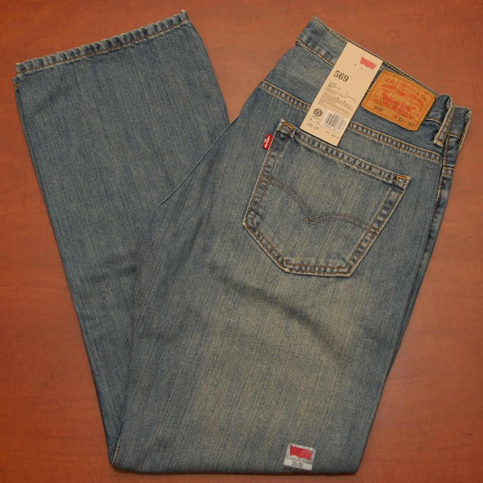 Levis 569 Jeans Rugged Blue Loose Straight Wisker Wash 1271 Levis 